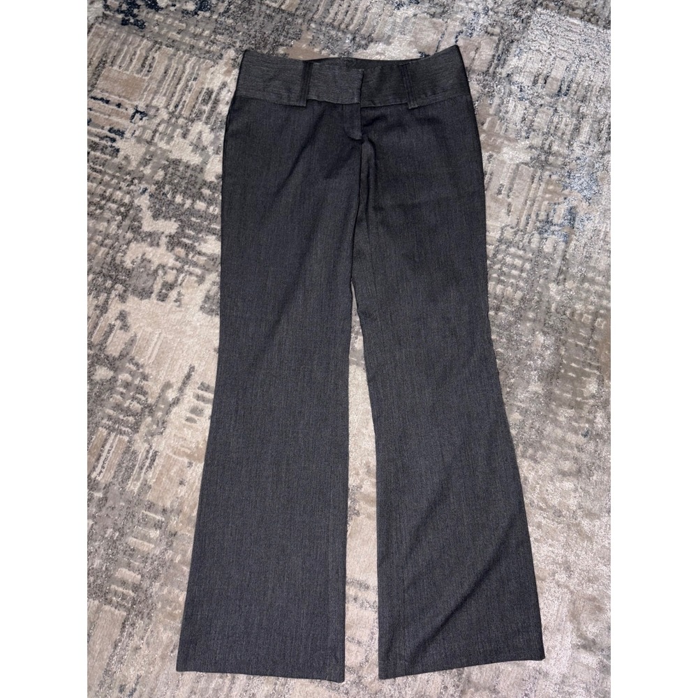 Maurices Women Charcoal Gray Dress Pants Bootcut Trousers Size 3/4 R